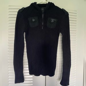 Calvin Klein Black Hooded Sweater